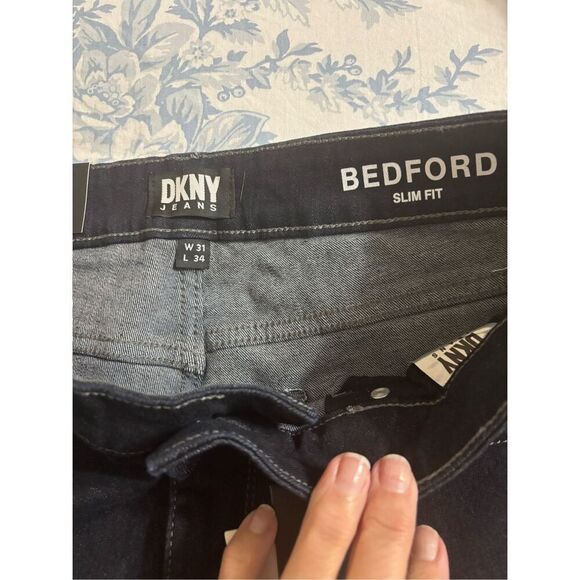 DKNY Men's Bedford Slim Fit Jeans for Men - Slim Fit Mens Stretch Denim Jeans 31 - Picture 7 of 8